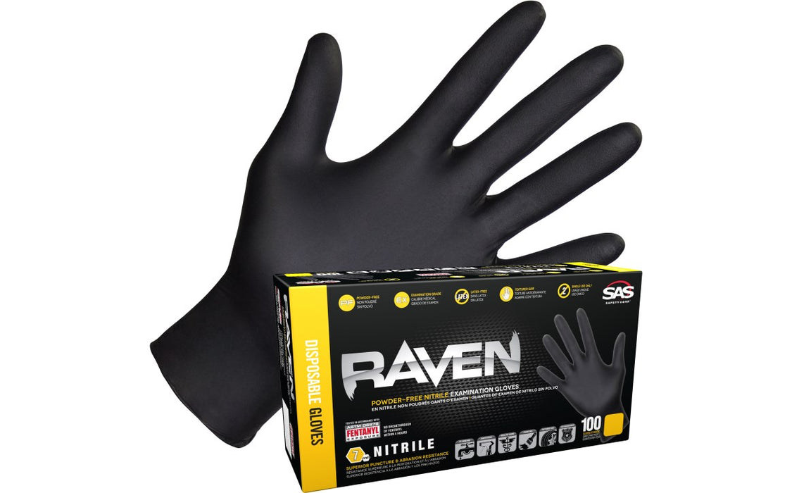 Raven Nitrile Gloves, size X-Large