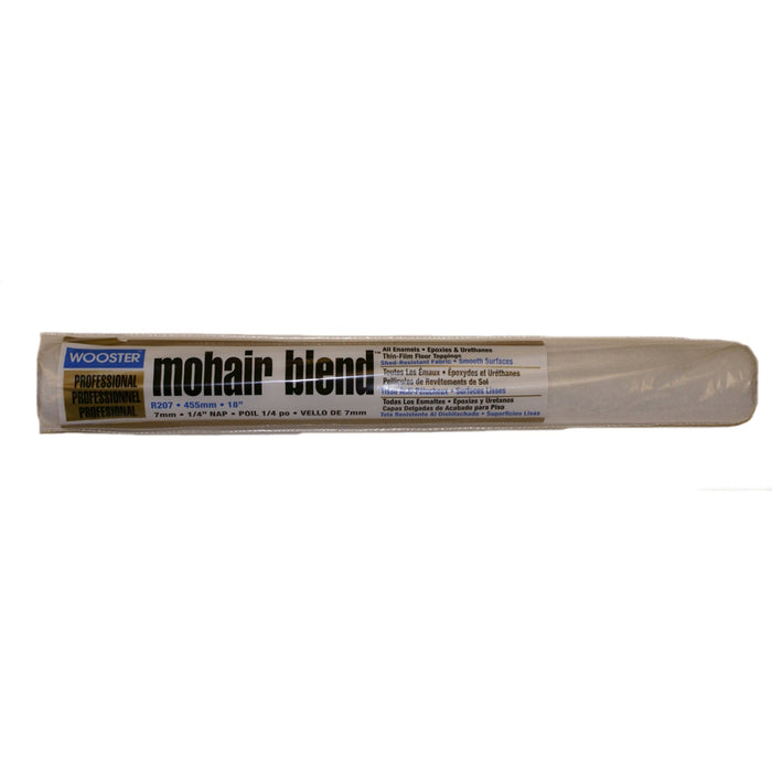 Wooster 18" Mohair Blend Roller Cover - 1/4" Nap, with End Cap